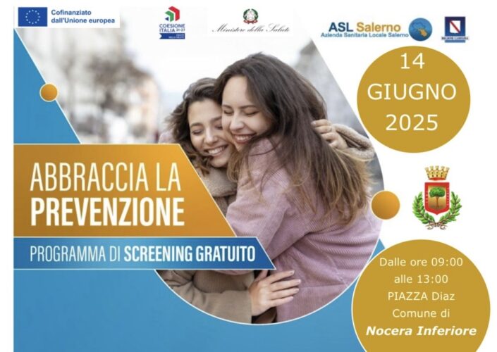 Nocera Inferiore domani “Abbraccia la prevenzione”